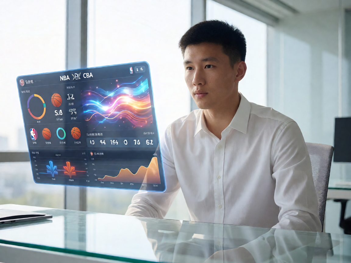 篮球数据统计仪表盘，展示球员技术与球队排名分析界面